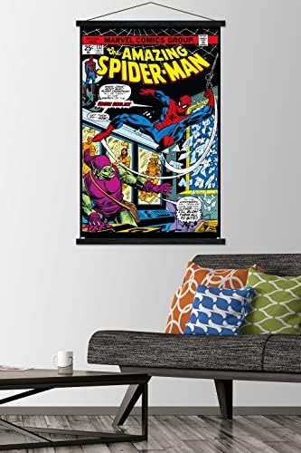 Трендови Интернационал Марвел стрипови Неверојатен пајак-човек 137 wallиден постер со магнетна рамка, 22.375 x 34, премиум печатење