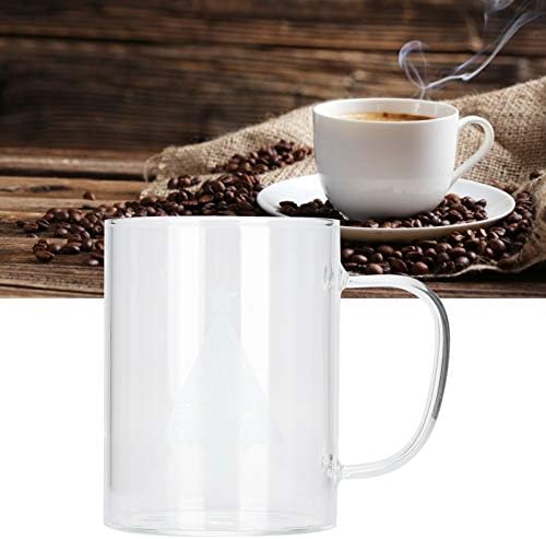 Стаклени Чаши За Кафе, Со Голема Рачка Проѕирно Боросиликатно Стакло Изолирано Широка Уста Мока Чаши Замрзнувач Безбедно За Чај