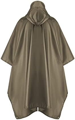 Худ дожд Пончо водоотпорна јакна од мантил за мажи/жени/возрасни со џеб