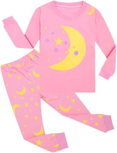 Qtake Модни Девојки Пижами Дете Pjs Постави Памук Деца Облека За Спиење 2 Парче Детска Облека Големина 2-12 Години