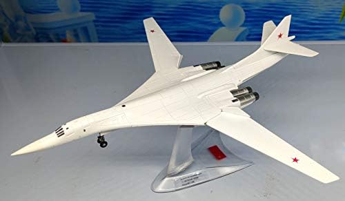 Руски Туполев TU160 Блек ackек Долг дострел Стратешки бомбаш бел 1/200 диекаст авион модел на авион Ц.