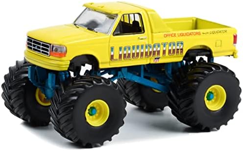 1992 F-250 Monster Truck Yellow Liquings Kings of Crunch Series 12 1/64 Diecast Model Car By Greenlight 49120 F