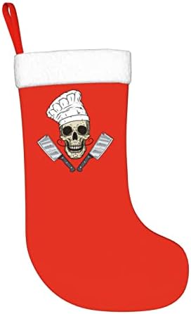 Yoigng готвач капа Божиќно порибување Божиќни чорапи класична празнична декорација камин виси чорап