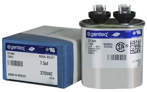 Genteq CAP010753O - 7,5 UF MFD 370 Volt VAC GENTEQ замена на овална кондензатор