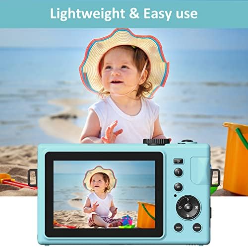 Дигитална камера за деца, FHD 1080P 24MP мини видео камера, 1500mAh Camerable Camerable 3,0 инчен екран Компактна камера, преносна