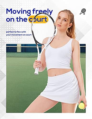 ZealotPower Tennis Skorts за жени со џебови спортски црни голф здолништа кои работат атлетско лето