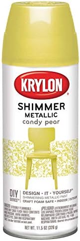 Krylon K03933000 Shimmer металик аеросолна боја, 11,5 унца, круша од бонбони, 6 1