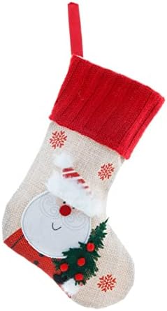 Декорации приврзоци Божиќни чорапи новогодишно дрво црвена гранична подароци Божиќ неткаени стаклени комплети за возрасни птици