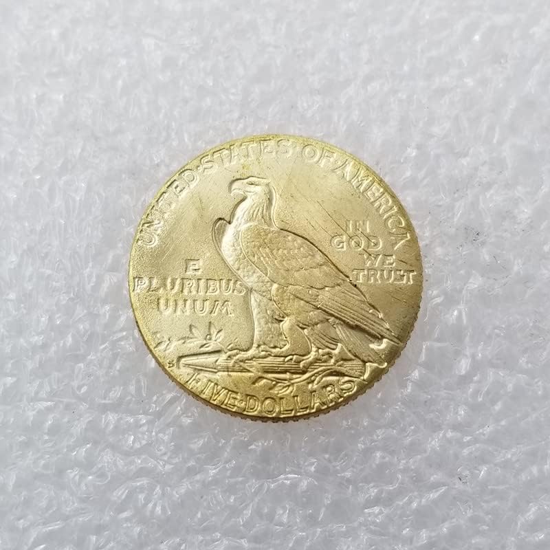 Антички Занаети Скитник Никел 1910 5 Индиски Полу Орел Репродукција На Монети Комеморативна Монета 321-1