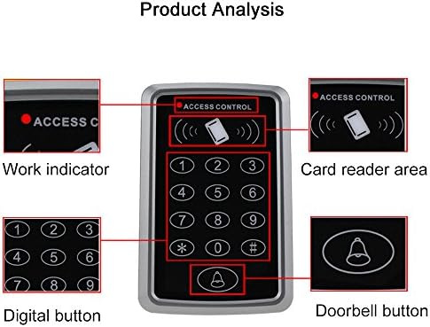 HFENG самостојна контрола на пристапот на тастатура RFID тастатура водоотпорен капак за системот за контрола на пристап до брави на вратите
