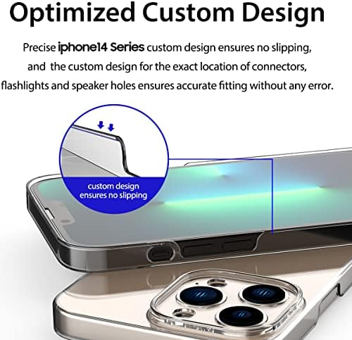 0ри нукин 085 Дизајниран За Iphone 14 Pro Max Случај Јасен, Тврд КОМПЈУТЕР Ултра Тенок Капак Против Пожолтување Заштитен Капак