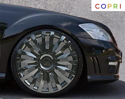 Копри сет од покривка од 4 тркала од 15 инчи црни Hubcap Snap-on Fit Audi