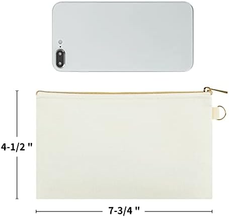 Muka 6 пакет со пакувања со патент со метален прстен, 7-3/4 x 4-1/2 инчи, козметичка кеса