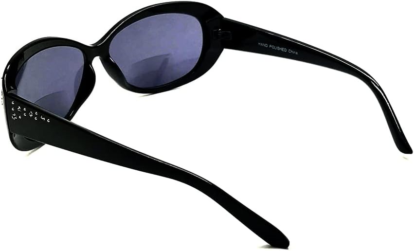 Бифокално читање очила за сонце за жени CATEYES +додатоци UV400 Заштита Гроздобер овален моден дизајнер Сонце читатели на сонце