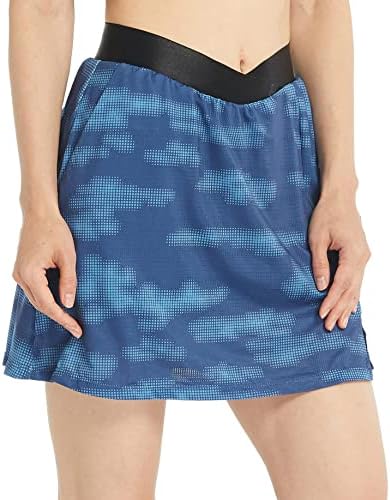Алвон жени тениско здолниште со џебови кратки здолништа за голф високи половини со шорцеви атлетски тренингот на атмосфера активна