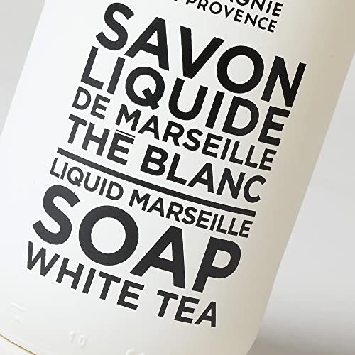 Compagnie de Provence Savon de Marseille Екстра чист течен сапун - бел чај - 16,9 fl oz стаклена пумпа за пумпа