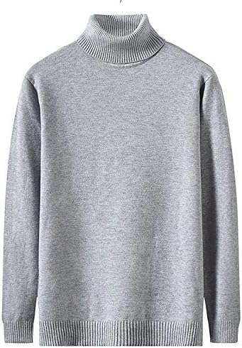 Dudubaby mens jimpersweater hige врат џемпер цврста боја тенок џемпер за дното на дното плус џемпери со големина