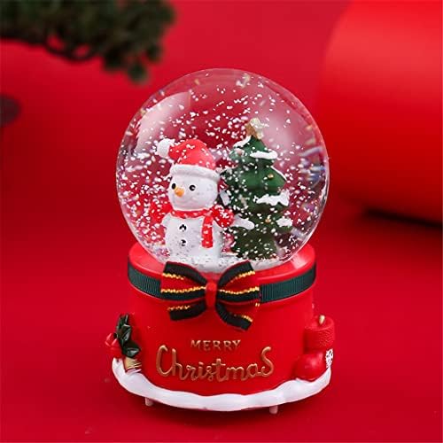 Uxzdx cujux креативна Божиќна кристална топка музичка кутија Деца студенти девојки роденденски подарок Дедо Мраз Сјајнозна снегулка