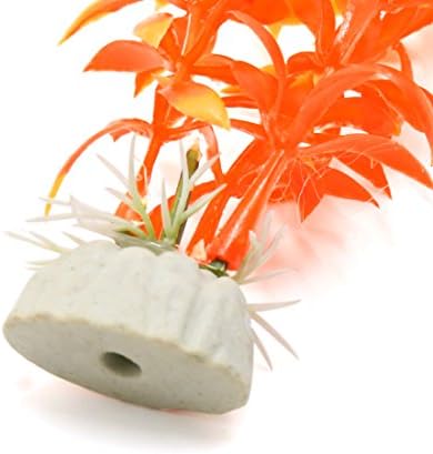 uxcell® 6pcs Портокал Пластични Аквариум Растенија Риба Резервоар Трева Растителни Декоративни Пејзаж