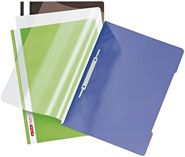 Херлиц квалитетна папка со датотеки со проѕирен преден капак светло зелена