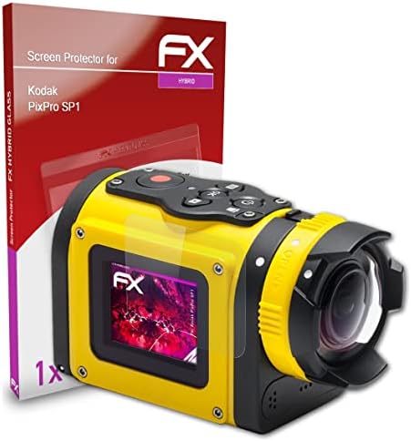 Атфоликс Пластично стакло заштитен филм компатибилен со заштитник на стакло Kodak Pixpro SP1, 9H хибриден стаклен стаклен екран