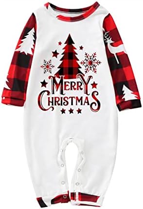 Божиќна облека XBKPLO за семејство, семејни пижами за спиење за спиење Божиќни облека што одговара на облеки за парови подароци