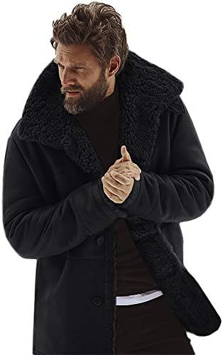 Зимски палто за мажи Фази Шерпа јакна Поштеда на палто, палто, јака, јака со долг ракав есен зимска обична топла блуза.