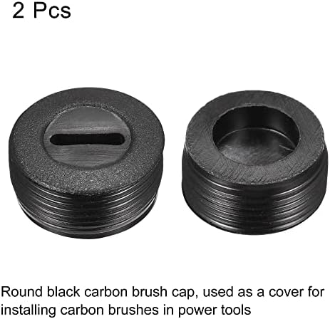 Меканиксиност јаглеродна четка за држач за капаче на мотор Електрична четка пластична обвивка Црна 17мм ОД 7,7мм висина, пакет од 2