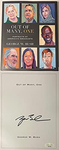 Џорџ В. Буш потпиша 2021 Година Од Многумина, Едно Прво Издание Тврд Повез- Сс17603 Книга За Портрети-ЈСА Сертифицирани-Политички Книги