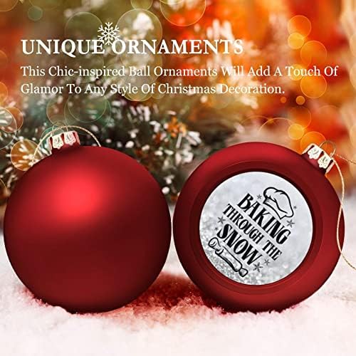 Божиќни цитати украс за топка - печење низ снежните украси за чување сувенир за елкинска сезонска декорација на празници