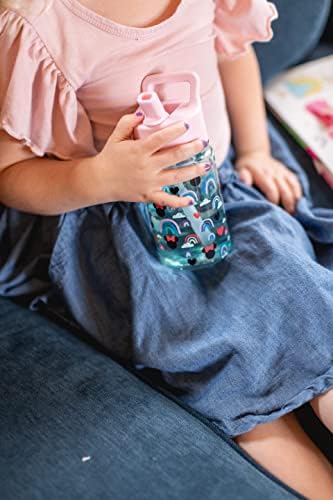 Едноставен Модерен Дизни Детско Шише Со Вода Пластична Бпа-Бесплатна Тритан Чаша Со Капак Од Слама Отпорен На Истекување | Еднократно И Издржливо