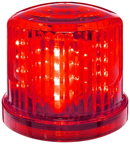 Fortune Products PL-300RJ-24 Ултра-светла LED стандарден полициски светилник, висина од 5 дијаметар x 5, црвена боја, црвена