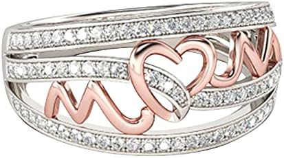 2023 година Нова легура на легура на легура Дизајн на накит Холоут прстен срцев елегантен прстен женски бенд
