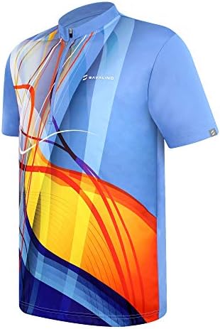 Савалино Боулинг дрес - Сублимација за куглани за мажи, брзи суви кошули за мажи, маички за куглање за мажи, S -6XL, сина