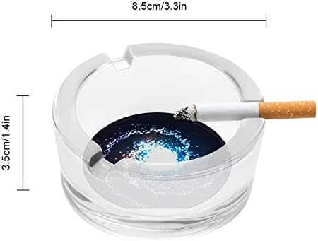 Вселенска галаксиска маглина вител стакло од пепелници за цигари за ветерници за отпадоци може да печати фенси фиоки за пепел за домашна канцеларија
