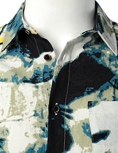 Летно лето на Лукматон лето 2 парчиња поставени обични памучни постелнини печатени облеки за одмор со џебови