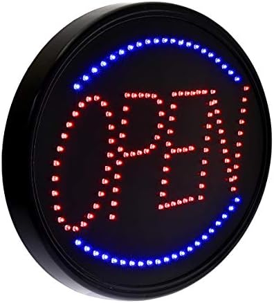 Алпски LED Отворен знак за бизнис високо -технолошки калено стакло светло електричен дисплеј знаци Две режими трепкаат стабилни