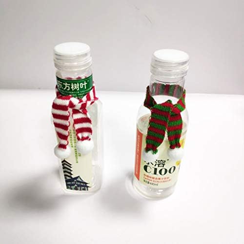 SOIMISS Christmas Decor 5 PCS мини Божиќна шамија плетена снежна шамија кукла шал шише со шише со шише со прегратки Huggers veckerchief Божиќни