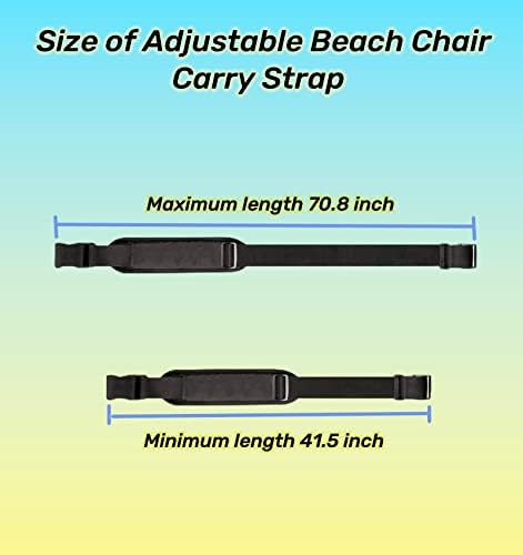 3 пакет прилагодлива лента за носење за стол на плажа Преклопување на плажа стол за носење каиш Универзален каиш за рамо за плажа за кампување