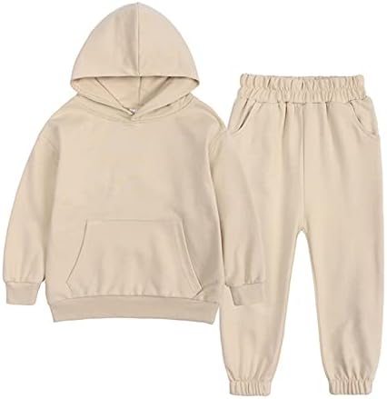 Младински модни игри Pullover Hoodie Suit for Moys Girls 2 Piece Combit Mase Sweatshirt Set