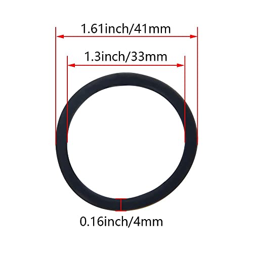 Беттомшин 100 парчиња нитрилна гума О-прстени, 41мм ОД 33мм ID 4mm ширина, метричка буна-нитрилна запечатување на заптивка за мијалник за заптивка