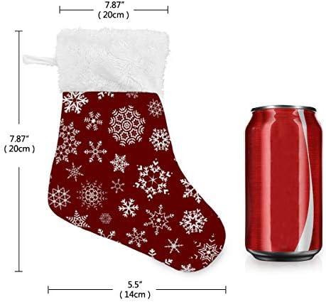 Алаза Божиќни чорапи Божиќни снегулка Класик Персонализирани мали декорации за порибување за семејни сезонски празници за забави Декор од