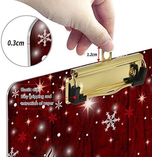 Божиќно Дрво Црвена Пластична Табла со Исечоци 9x12, 5 Акрилни Табли Со Исечоци Со Клип Со Низок Профил А4 Големина На Букви Тешка Табла За
