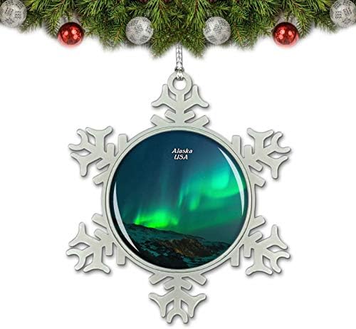 Умсуфа САД Америка Северна светла Алјаска Божиќна украс Декорација на дрво кристален метален сувенир подарок