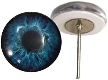 Длабоко сино човечко стакло очи на жица игла за игла за игла, правење материјали и други занаети