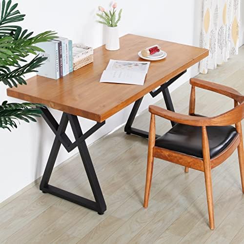 Zgry Table NETS [2 пакувања] Метални мебел нозе 28 x20 нозе од леано железо, црна индустриска земја во стилот на метални метални трпезариски