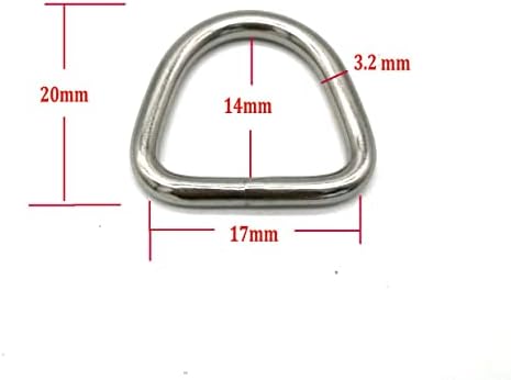 JY-MARINE Не'рѓосувачки челик 316 заварени силни прстени со облик Д прстен метал тешка за торби прстенести јаки од кучиња прицврстувачи ткаенини