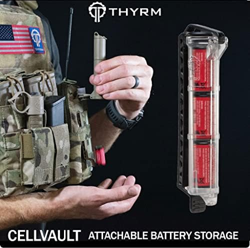 Случај за складирање на батерии за батерии Thyrm за AA, AAA, CR123 батерии, опрема за преживување, натпревари, направени во САД