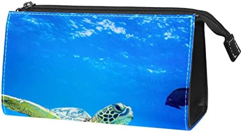 Тбуобт Торба За Шминка Патување Козметичка Торба Торбичка Чанта Чанта Со Патент, Морско Животно Морска Желка