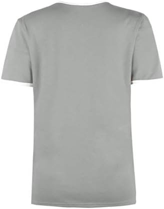 Womenените ја носат печатената маица на сонцето Кристијан Титс кратки ракави летни врвови